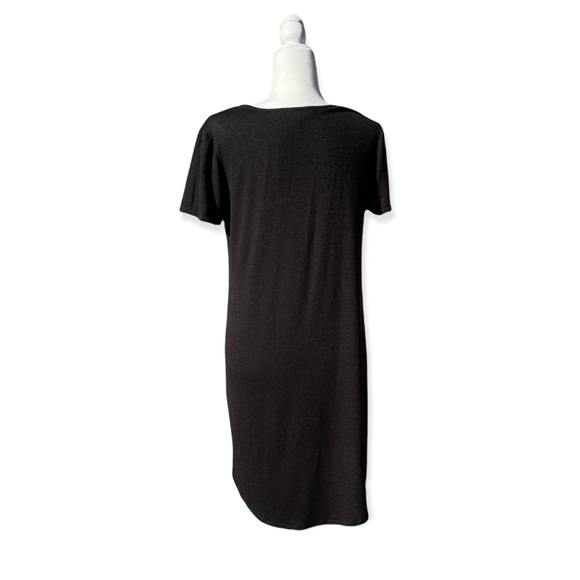 Catherine Malandrino Medium Short Sleeve Knit Black Midi Dress Relaxed Fit - Picture 4 of 10